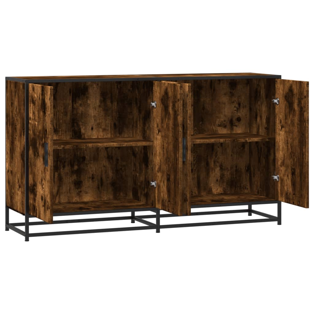 vidaXL Servantă, stejar afumat, 134x35x76 cm, lemn prelucrat vidaXL Servantă, stejar afumat, 134x35x76 cm, lemn prelucrat