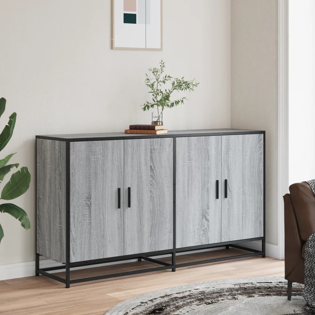 vidaXL Dulap, gri sonoma, 134x35x76 cm, lemn prelucrat