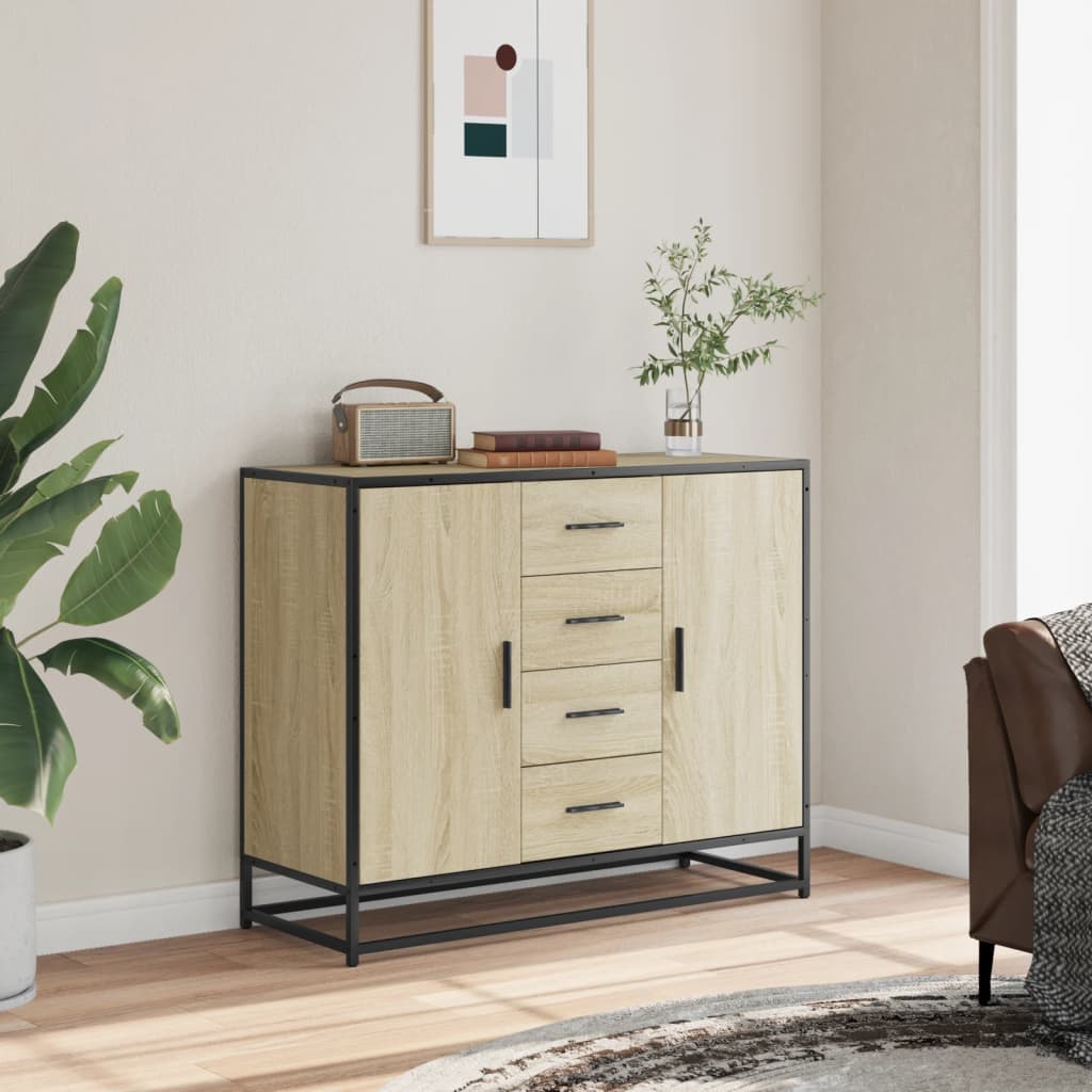 vidaXL Dulap, stejar sonoma, 92x35x76 cm, lemn prelucrat