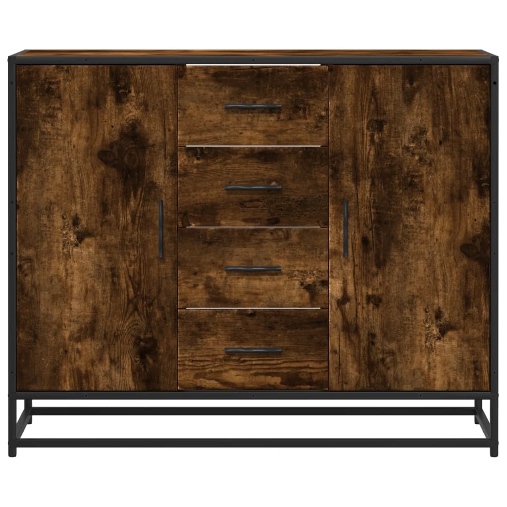 vidaXL Servantă, stejar fumuriu, 92x35x76 cm, lemn compozit