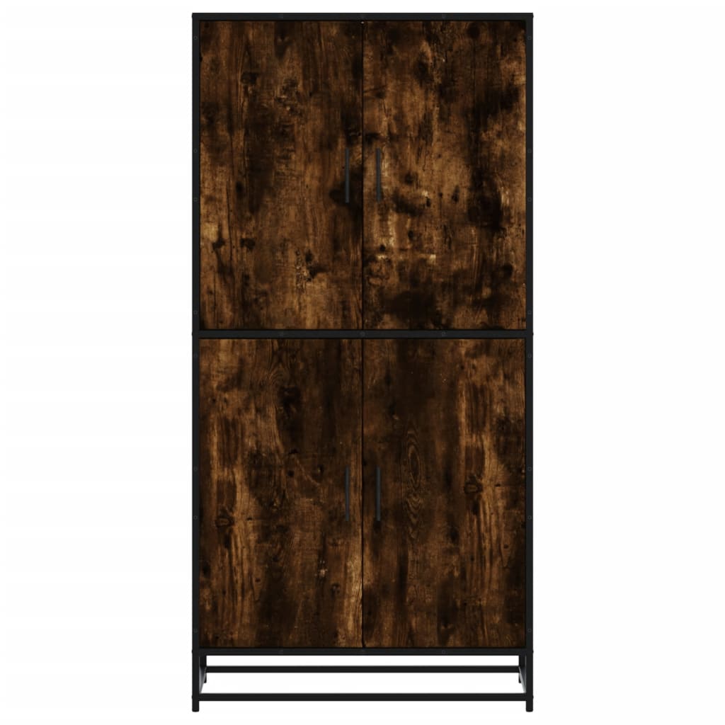vidaXL Dulap nalt stejar fumuriu 68x35x139 cm lemn prelucrat