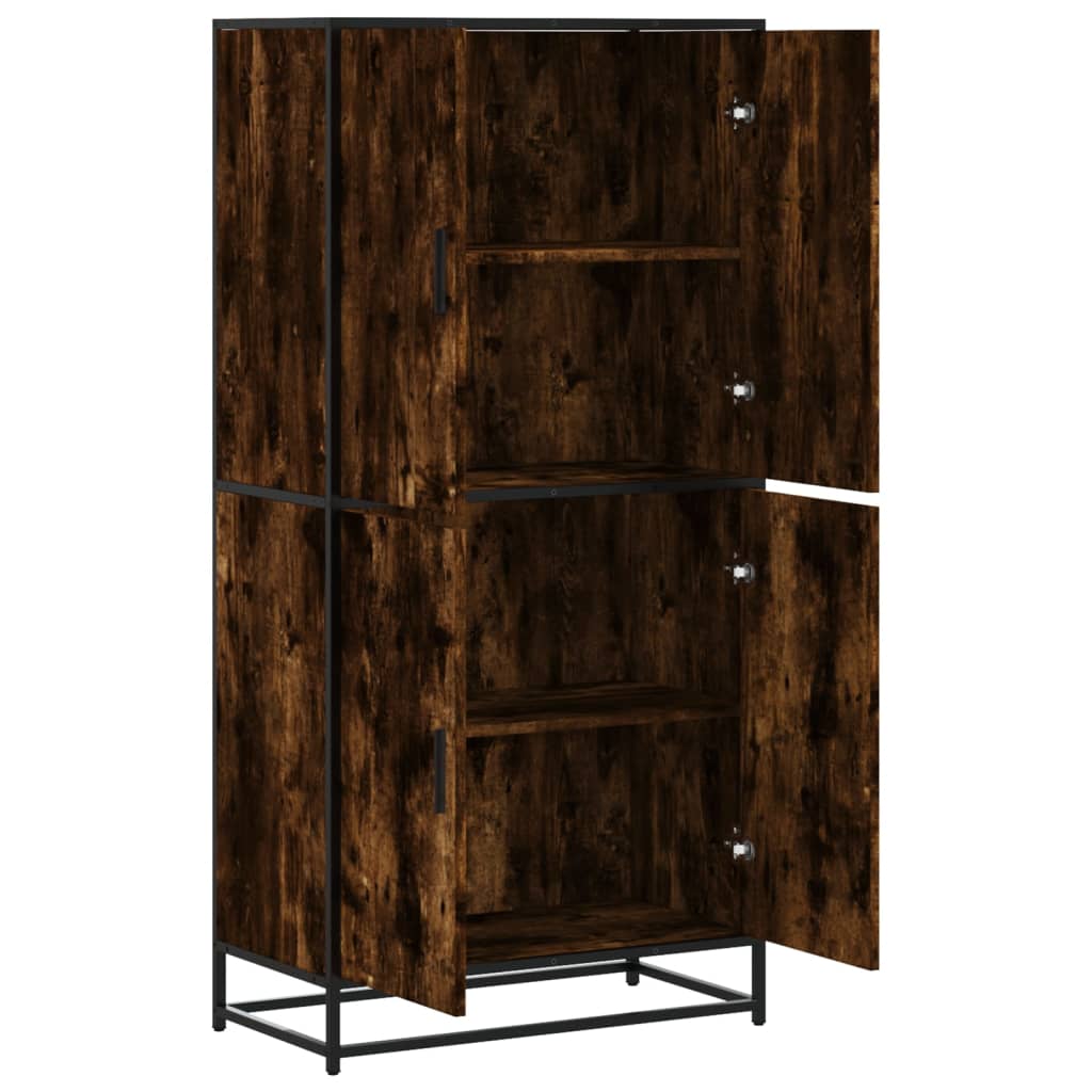 vidaXL Dulap nalt stejar fumuriu 68x35x139 cm lemn prelucrat