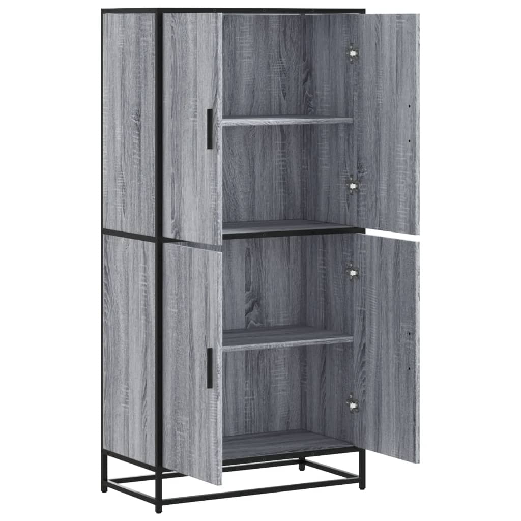 vidaXL Dulap nalt gri sonoma 68x35x139 cm lemn prelucrat