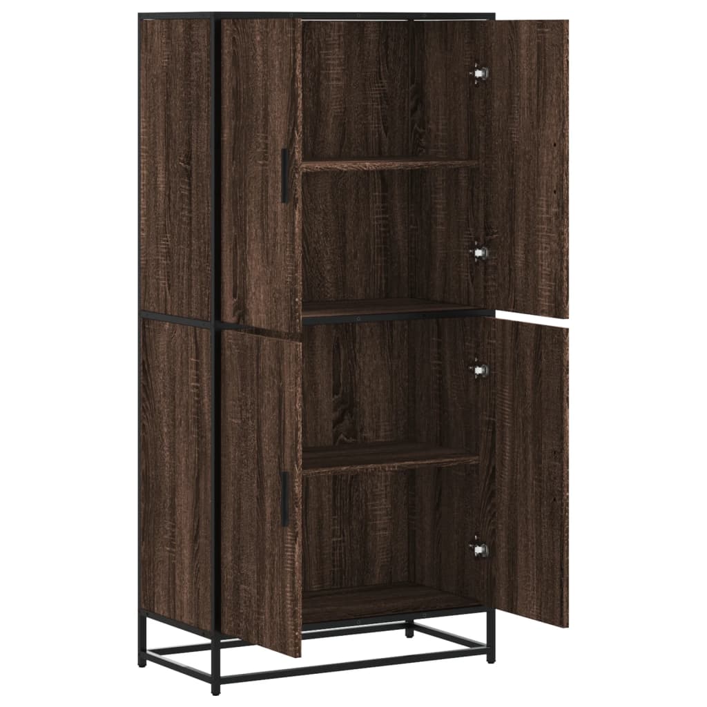 vidaXL Dulap nalt stejar maro 68x35x139 cm lemn prelucrat