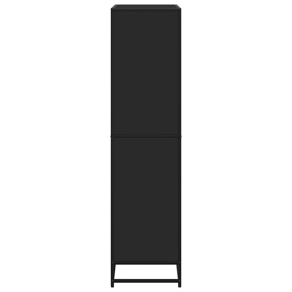 vidaXL Bibliotecă, negru, 80,5x35x139 cm, lemn prelucrat vidaXL Bibliotecă, negru, 80,5x35x139 cm, lemn prelucrat