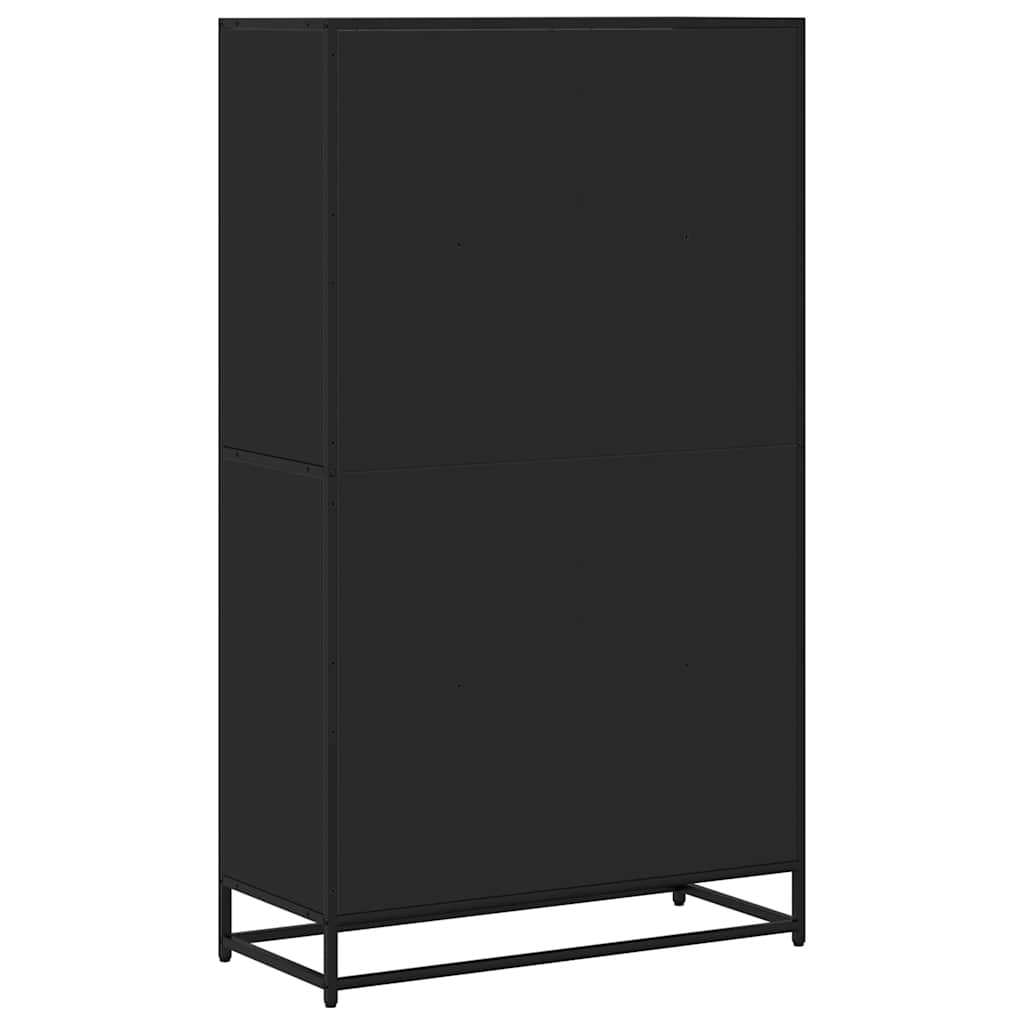 vidaXL Bibliotecă, negru, 80,5x35x139 cm, lemn prelucrat vidaXL Bibliotecă, negru, 80,5x35x139 cm, lemn prelucrat