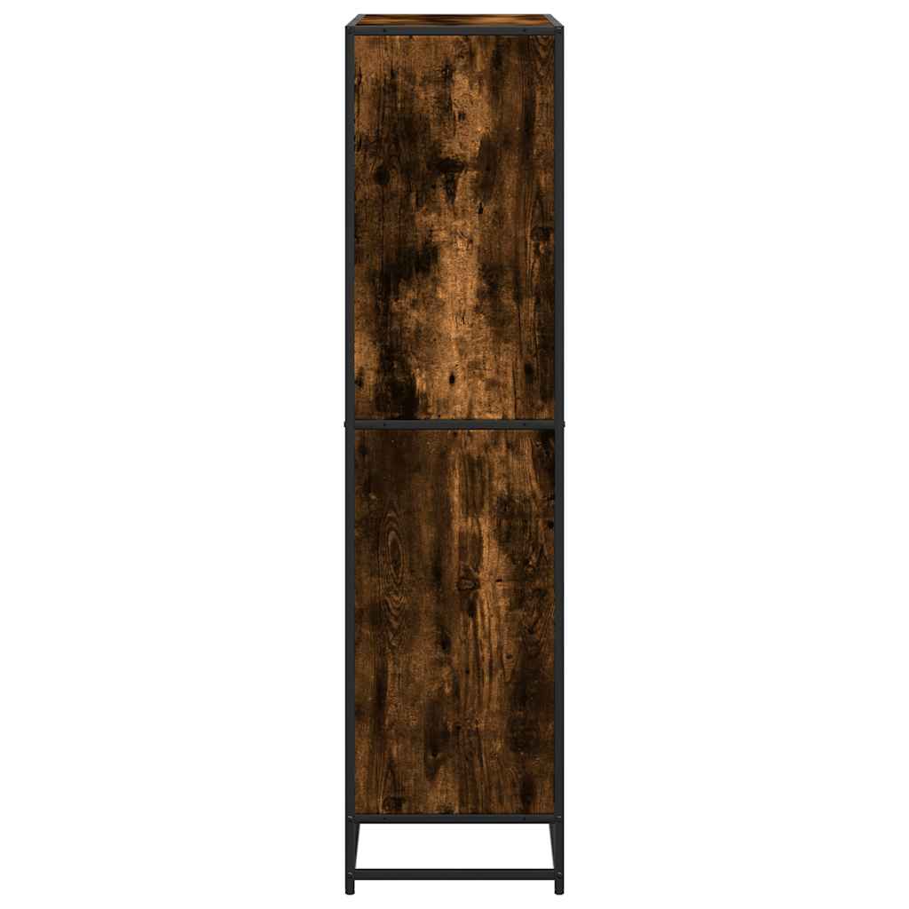 vidaXL Bibliotecă, stejar fumuriu, 80,5x35x139 cm, lemn prelucrat vidaXL Bibliotecă, stejar fumuriu, 80,5x35x139 cm, lemn prelucrat
