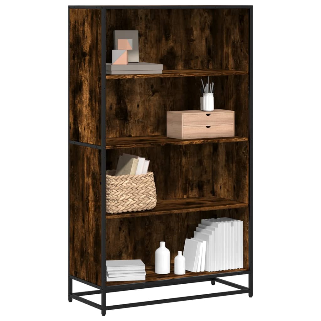 vidaXL Bibliotecă, stejar fumuriu, 80,5x35x139 cm, lemn prelucrat vidaXL Bibliotecă, stejar fumuriu, 80,5x35x139 cm, lemn prelucrat