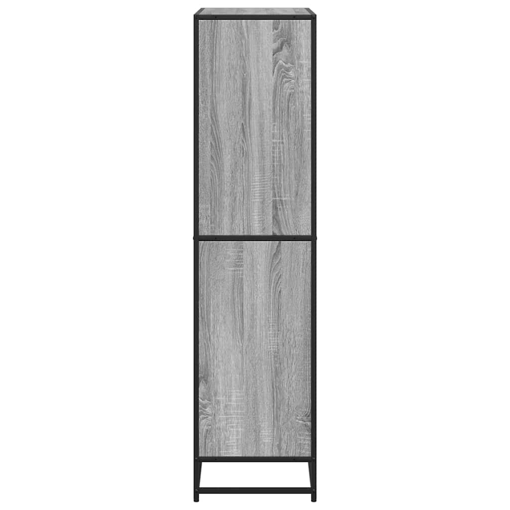vidaXL Bibliotecă, gri sonoma, 80,5x35x139 cm, lemn prelucrat