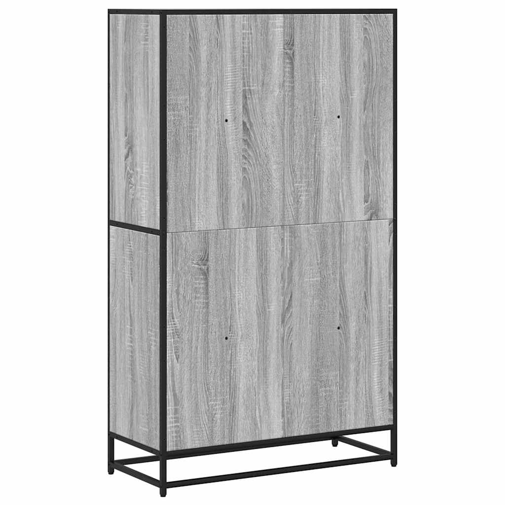 vidaXL Bibliotecă, gri sonoma, 80,5x35x139 cm, lemn prelucrat