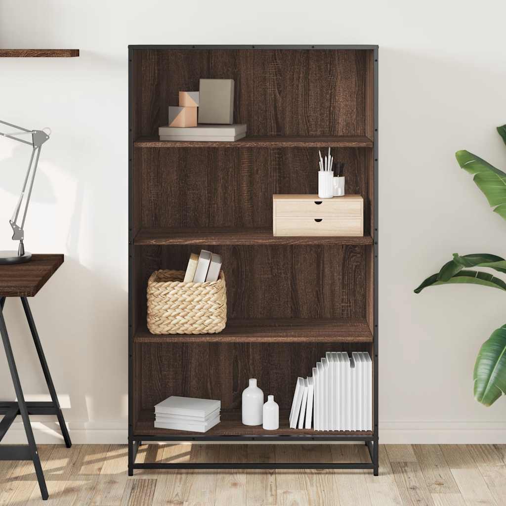vidaXL Bibliotecă, stejar maro, 80,5x35x139 cm, lemn prelucrat vidaXL Bibliotecă, stejar maro, 80,5x35x139 cm, lemn prelucrat