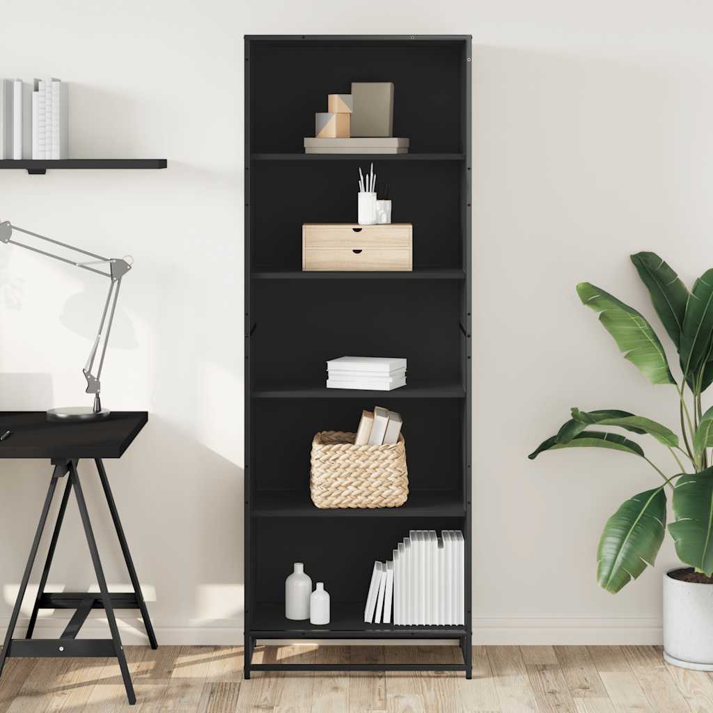 vidaXL Bibliotecă, negru, 60x35x170,5 cm, lemn prelucrat vidaXL Bibliotecă, negru, 60x35x170,5 cm, lemn prelucrat