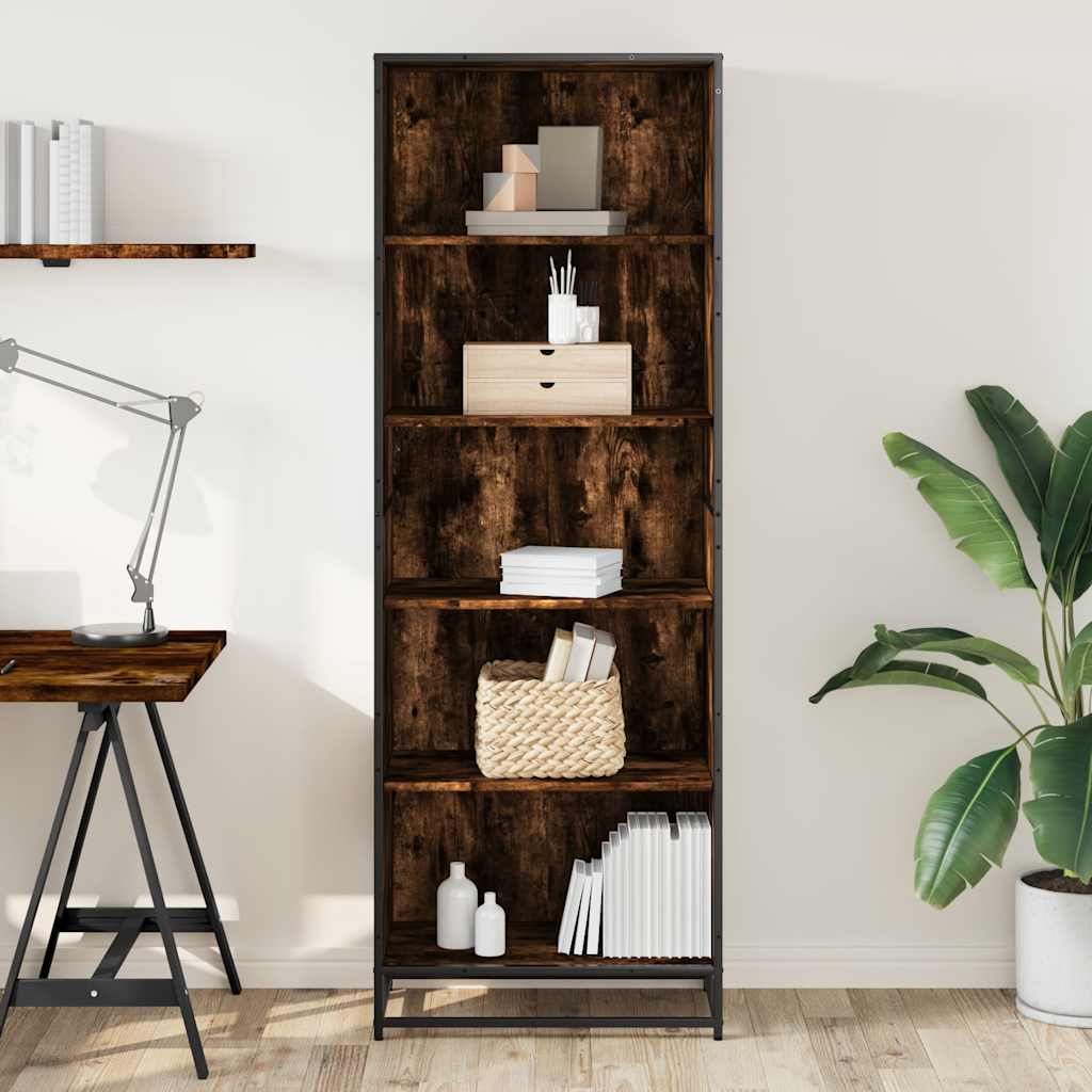 vidaXL Bibliotecă, stejar fumuriu, 60x35x170,5 cm, lemn prelucrat vidaXL Bibliotecă, stejar fumuriu, 60x35x170,5 cm, lemn prelucrat