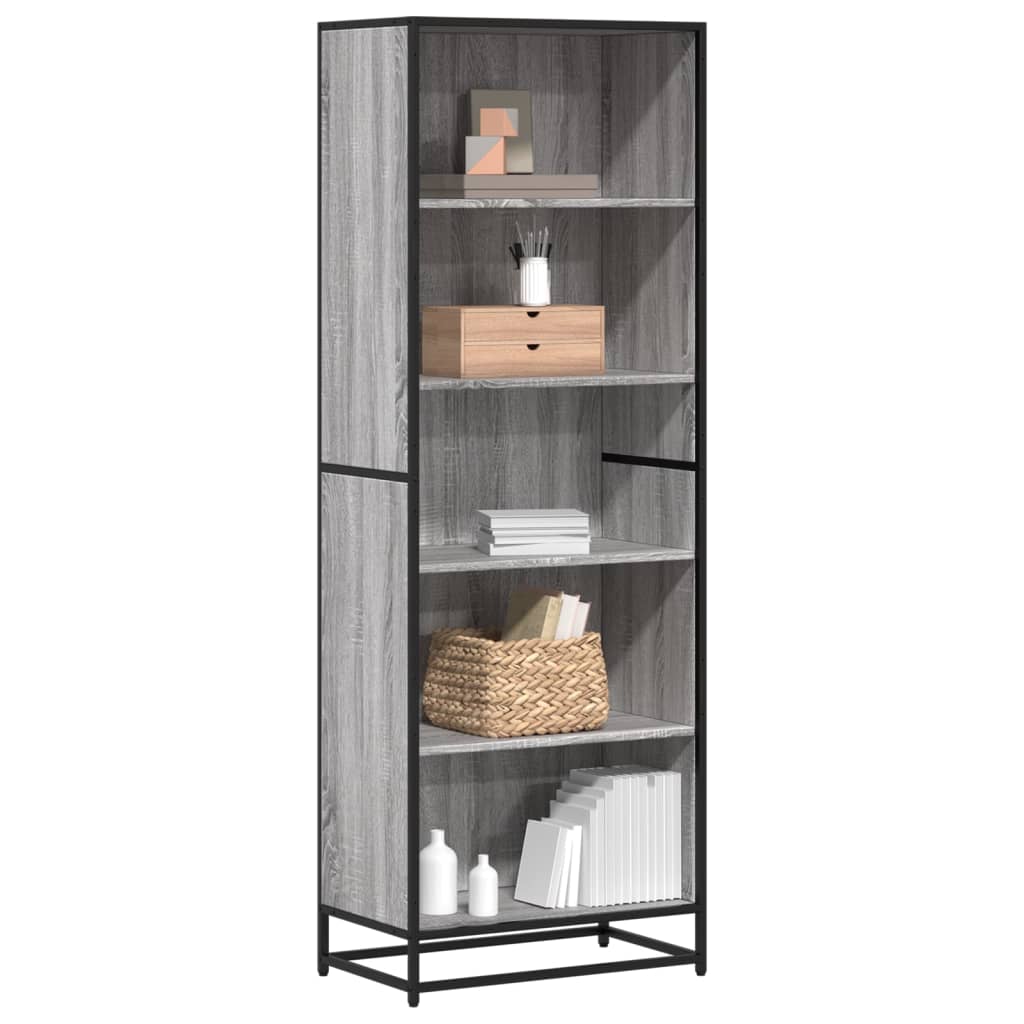 vidaXL Bibliotecă, gri sonoma, 60x35x170,5 cm, lemn prelucrat vidaXL Bibliotecă, gri sonoma, 60x35x170,5 cm, lemn prelucrat