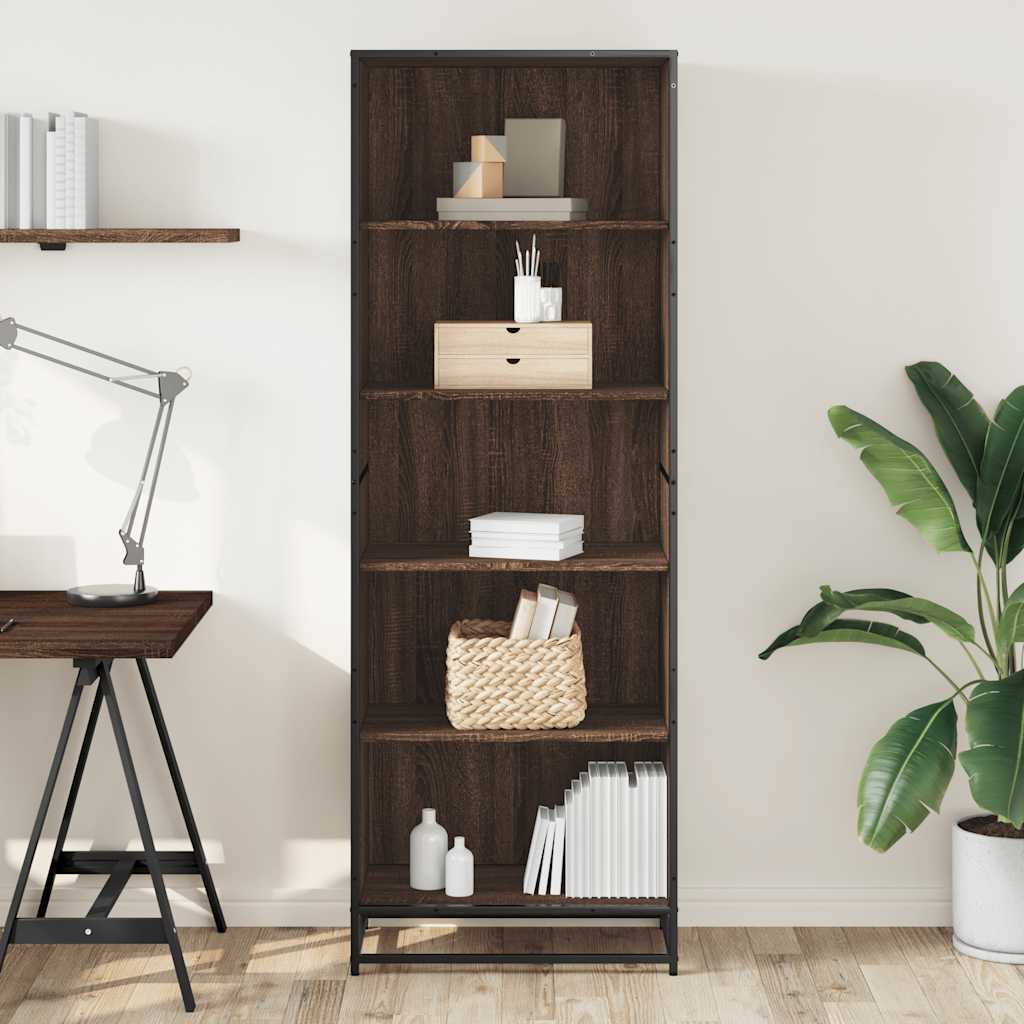 vidaXL Bibliotecă, stejar maro, 60x35x170,5 cm, lemn prelucrat vidaXL Bibliotecă, stejar maro, 60x35x170,5 cm, lemn prelucrat