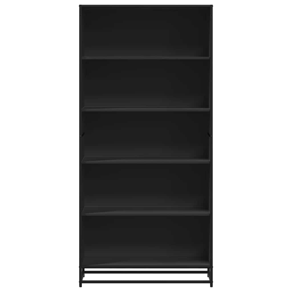 vidaXL Bibliotecă, negru, 80,5x35x170,5 cm, lemn prelucrat vidaXL Bibliotecă, negru, 80,5x35x170,5 cm, lemn prelucrat