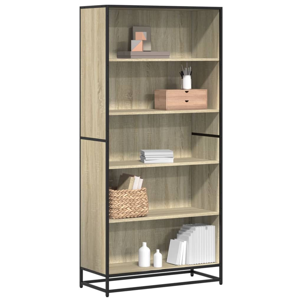 vidaXL Bibliotecă, stejar sonoma, 80,5x35x170,5 cm, lemn prelucrat vidaXL Bibliotecă, stejar sonoma, 80,5x35x170,5 cm, lemn prelucrat
