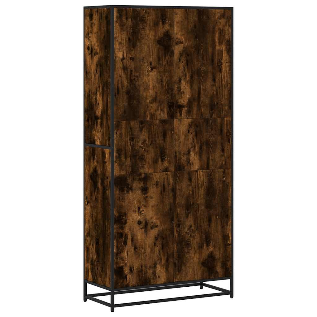 vidaXL Bibliotecă, stejar afumat, 80,5x35x170,5 cm, lemn prelucrat vidaXL Bibliotecă, stejar afumat, 80,5x35x170,5 cm, lemn prelucrat