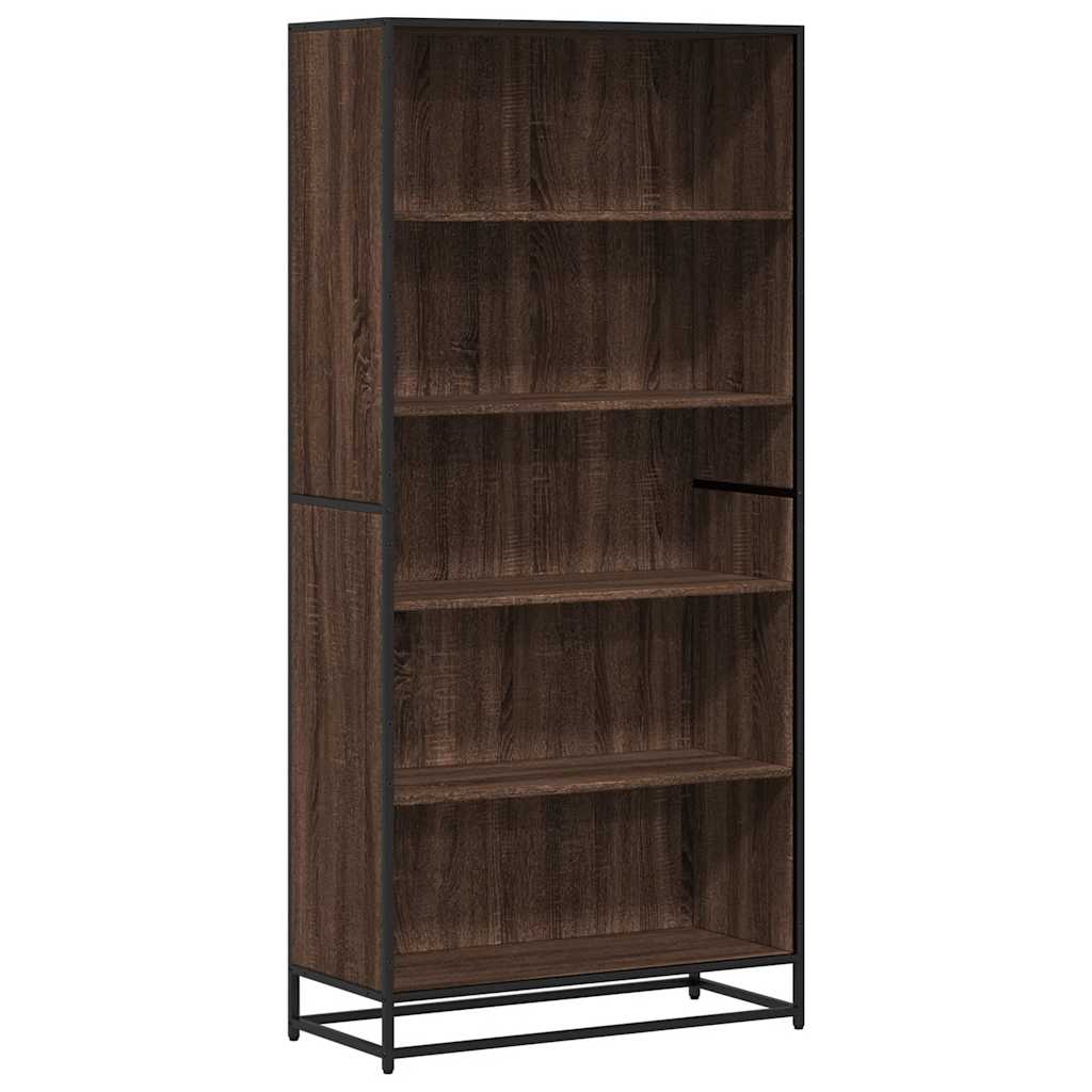 vidaXL Bibliotecă, stejar maro, 80,5x35x170,5 cm, lemn prelucrat vidaXL Bibliotecă, stejar maro, 80,5x35x170,5 cm, lemn prelucrat