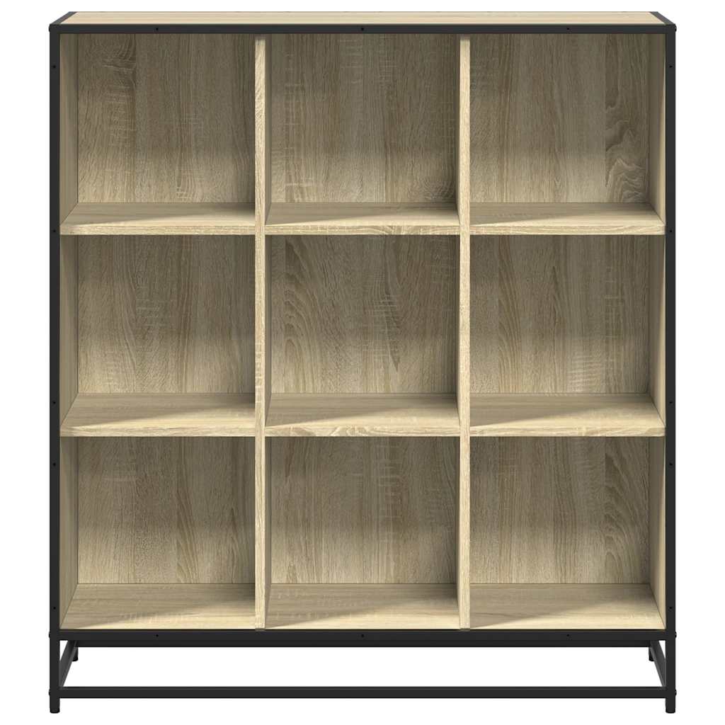 vidaXL Bibliotecă stejar sonoma 97,5x33x107,5 cm, lemn prelucrat/metal vidaXL Bibliotecă stejar sonoma 97,5x33x107,5 cm, lemn prelucrat/metal