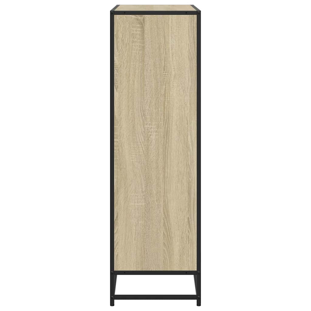 vidaXL Bibliotecă stejar sonoma 97,5x33x107,5 cm, lemn prelucrat/metal vidaXL Bibliotecă stejar sonoma 97,5x33x107,5 cm, lemn prelucrat/metal