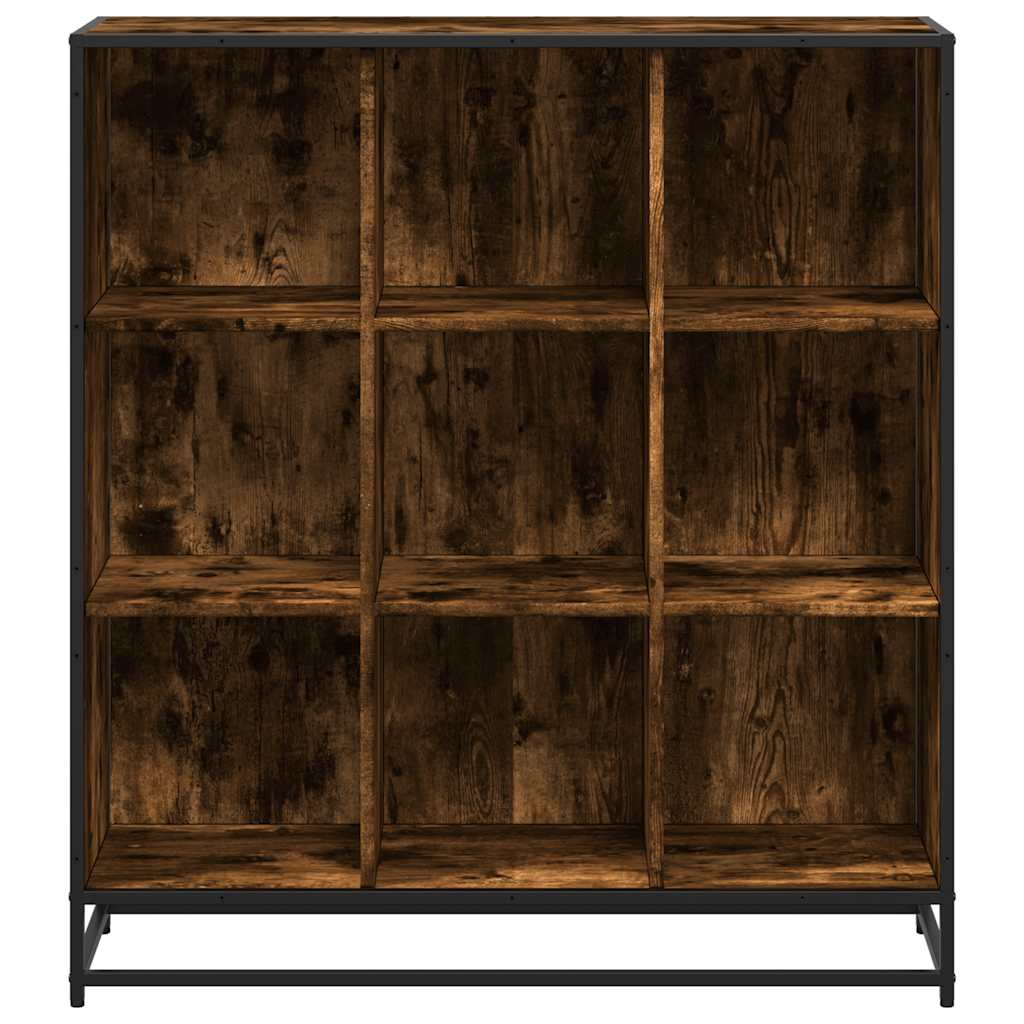 vidaXL Bibliotecă stejar fumuriu 97,5x33x107,5 cm lemn prelucrat/metal vidaXL Bibliotecă stejar fumuriu 97,5x33x107,5 cm lemn prelucrat/metal