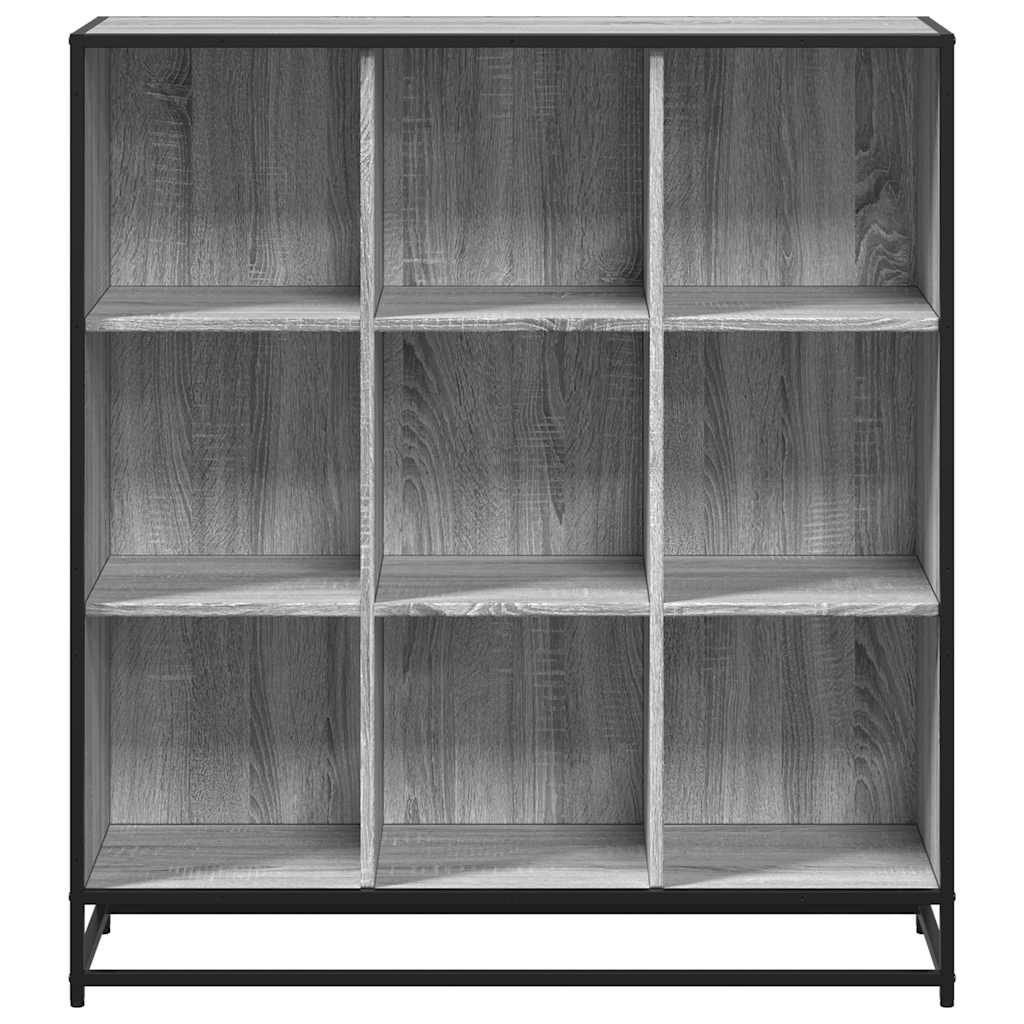 vidaXL Bibliotecă, gri sonoma, 97,5x33x107,5 cm, lemn prelucrat/metal vidaXL Bibliotecă, gri sonoma, 97,5x33x107,5 cm, lemn prelucrat/metal