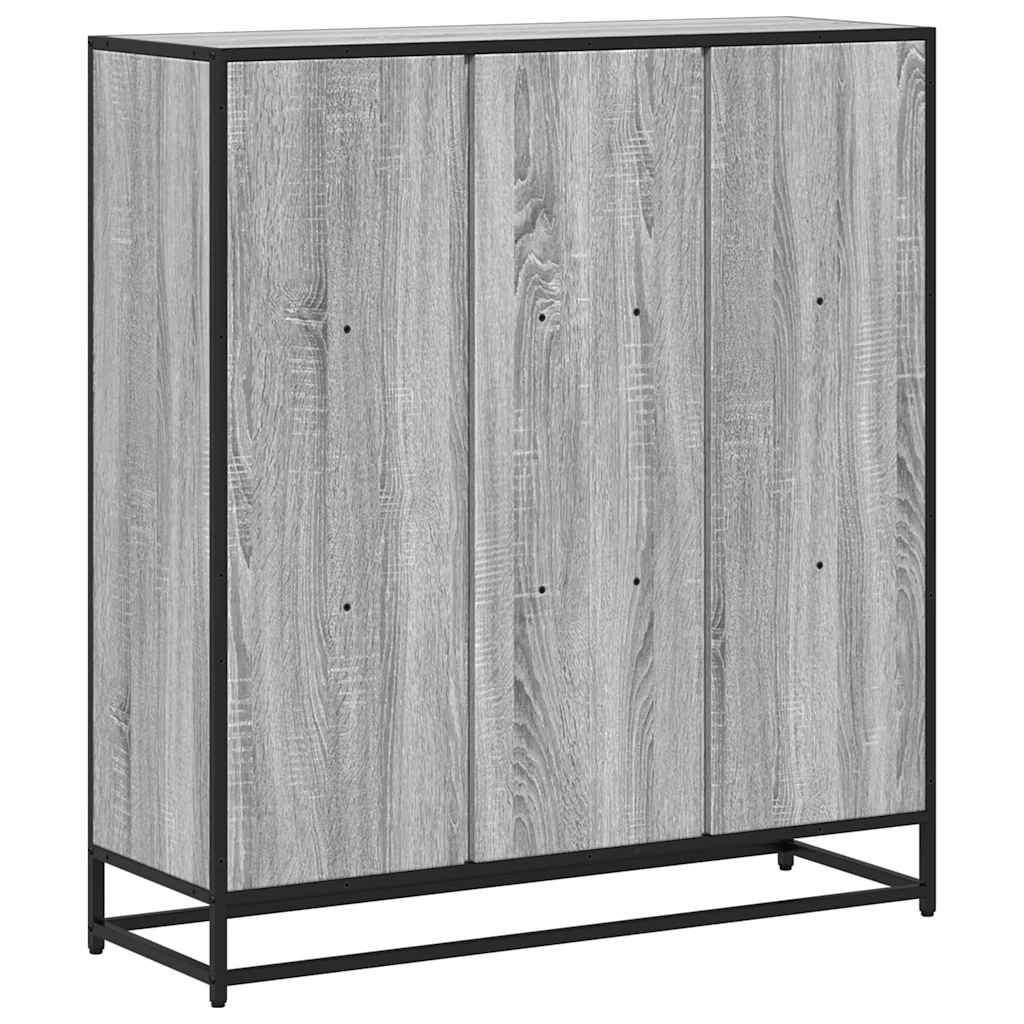 vidaXL Bibliotecă, gri sonoma, 97,5x33x107,5 cm, lemn prelucrat/metal vidaXL Bibliotecă, gri sonoma, 97,5x33x107,5 cm, lemn prelucrat/metal