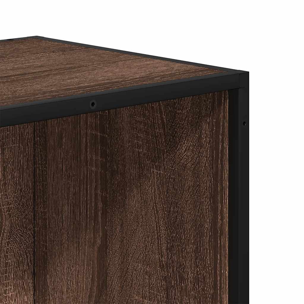 vidaXL Bibliotecă, stejar maro, 97,5x33x107,5 cm, lemn prelucrat/metal vidaXL Bibliotecă, stejar maro, 97,5x33x107,5 cm, lemn prelucrat/metal