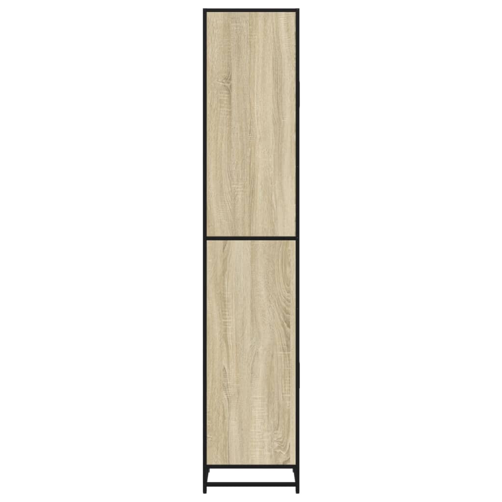 vidaXL Dulap baie stejar sonoma 35x37,5x188,5 cm lemn prelucrat/metal vidaXL Dulap baie stejar sonoma 35x37,5x188,5 cm lemn prelucrat/metal