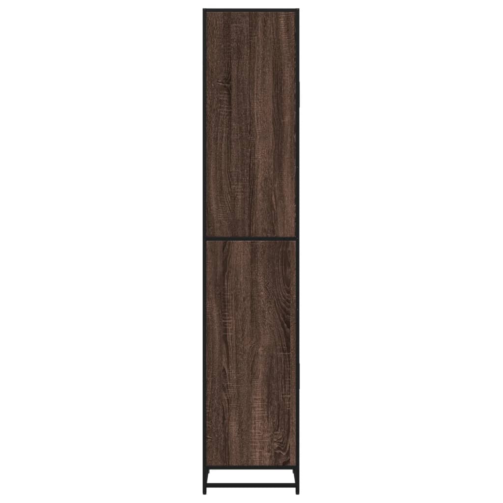 vidaXL Dulap baie, stejar maro, 35x37,5x188,5 cm, lemn prelucrat/metal vidaXL Dulap baie, stejar maro, 35x37,5x188,5 cm, lemn prelucrat/metal
