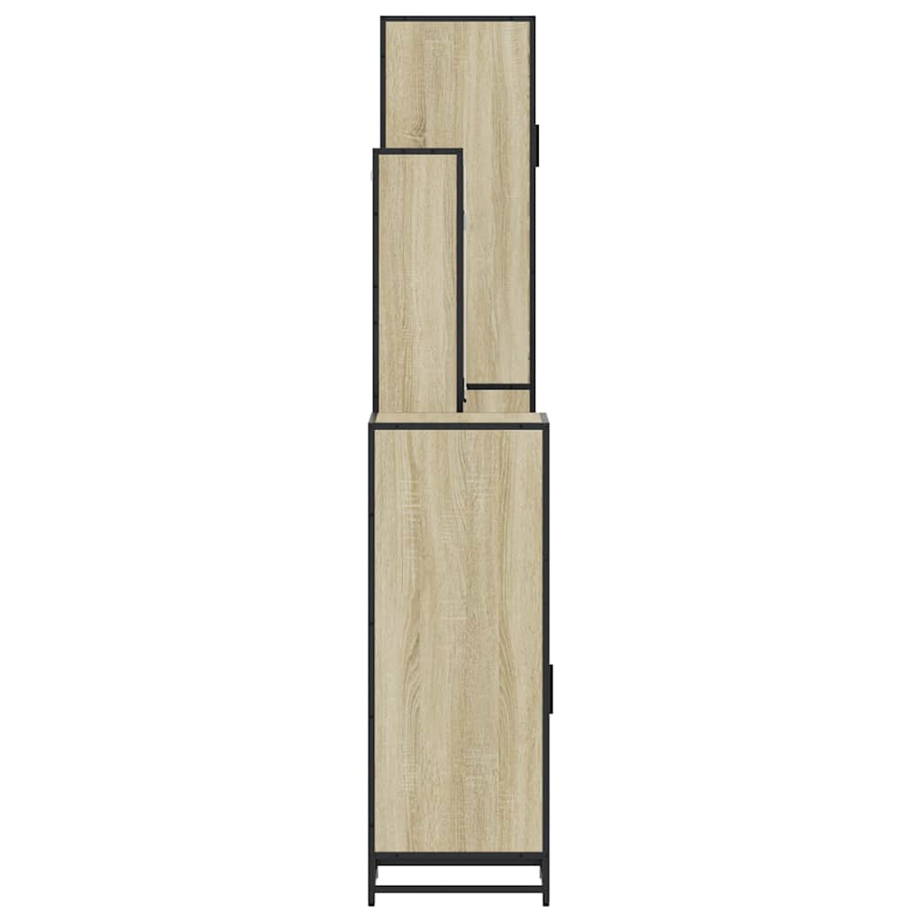 vidaXL Set de mobilier de baie din 4 piese din lemn de stejar Sonoma vidaXL Set de mobilier de baie din 4 piese din lemn de stejar Sonoma