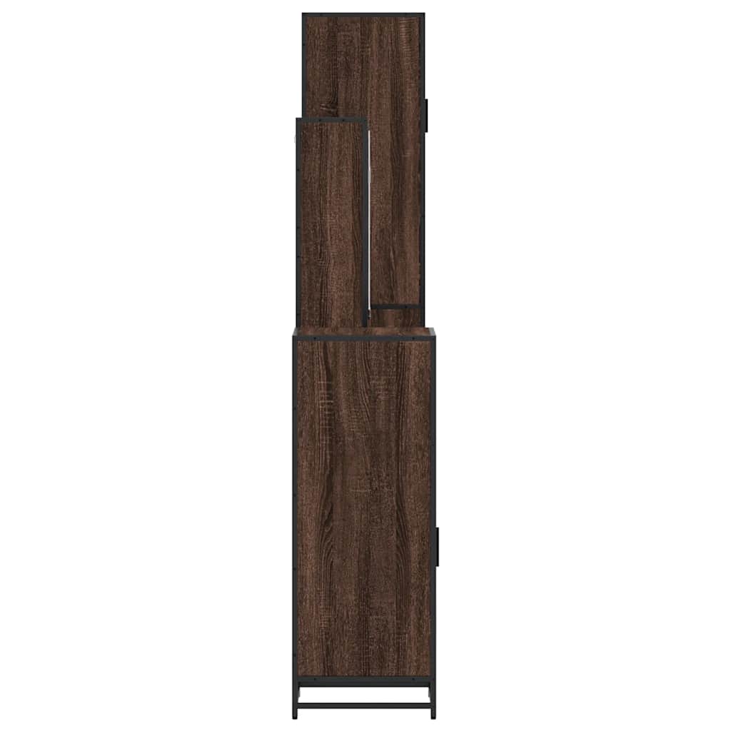 vidaXL Set de mobilier de baie din 4 piese din lemn de stejar maro vidaXL Set de mobilier de baie din 4 piese din lemn de stejar maro