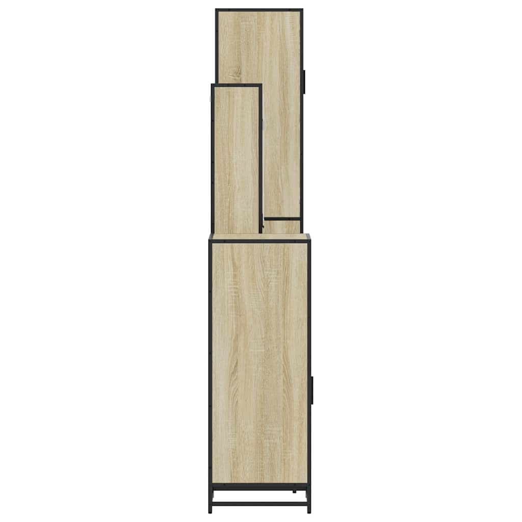 vidaXL Set de mobilier de baie din 4 piese din lemn de stejar Sonoma vidaXL Set de mobilier de baie din 4 piese din lemn de stejar Sonoma