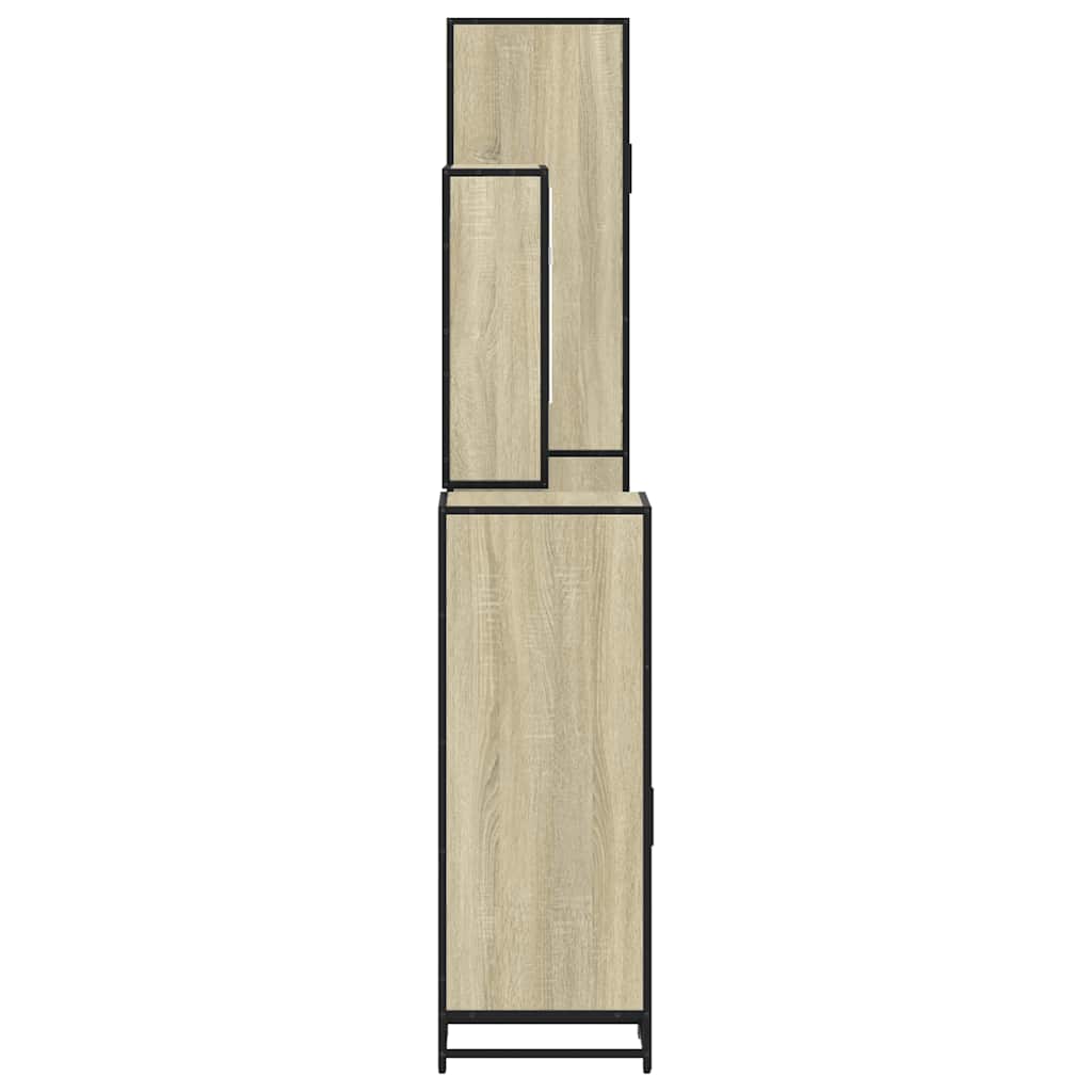 vidaXL Set de mobilier de baie din 4 piese din lemn de stejar Sonoma vidaXL Set de mobilier de baie din 4 piese din lemn de stejar Sonoma