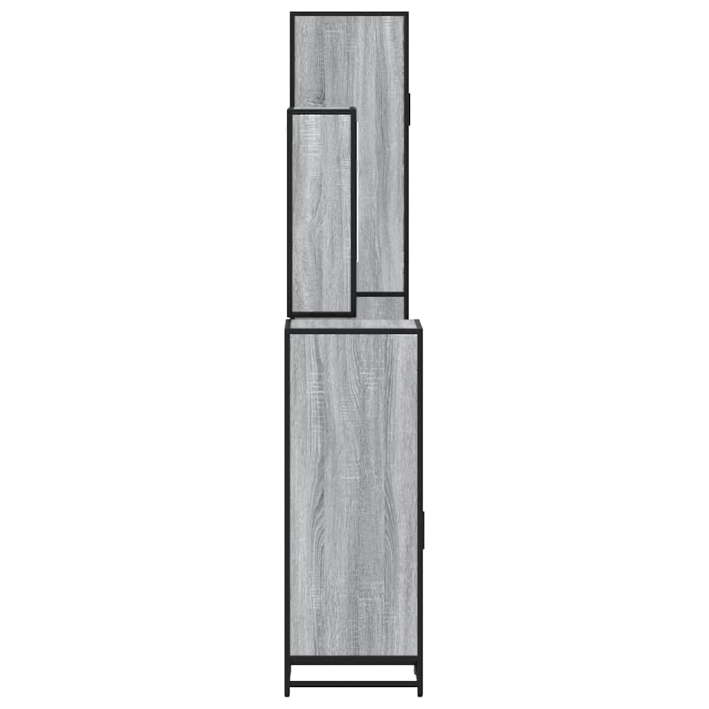 vidaXL Set de mobilier de baie 4 piese Lemn stratificat gri Sonoma vidaXL Set de mobilier de baie 4 piese Lemn stratificat gri Sonoma