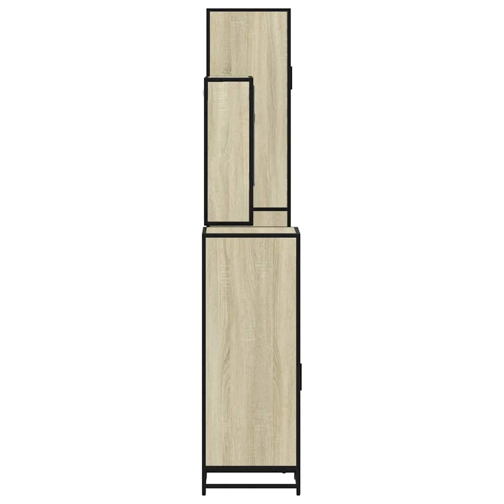 vidaXL Set de mobilier de baie din 4 piese din lemn de stejar Sonoma vidaXL Set de mobilier de baie din 4 piese din lemn de stejar Sonoma