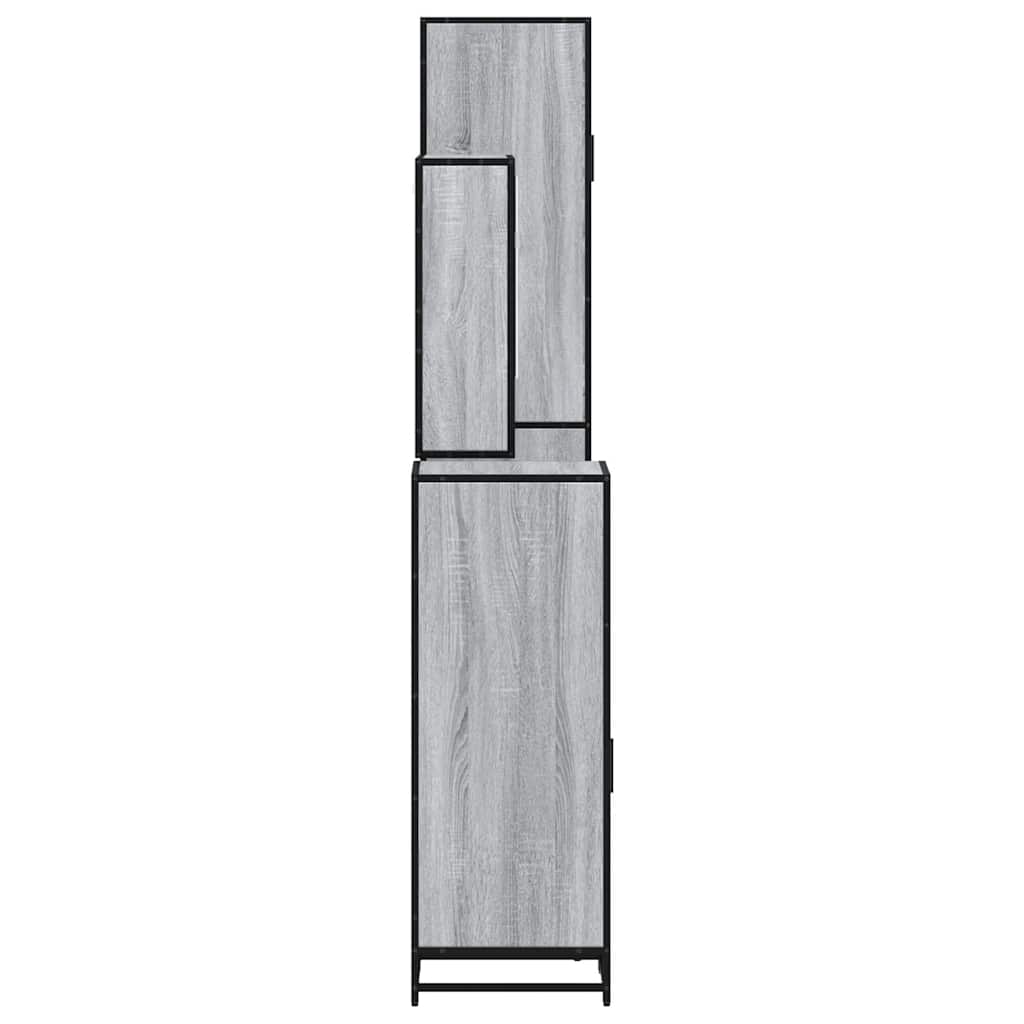 vidaXL Set de mobilier de baie 4 piese Lemn stratificat gri Sonoma vidaXL Set de mobilier de baie 4 piese Lemn stratificat gri Sonoma