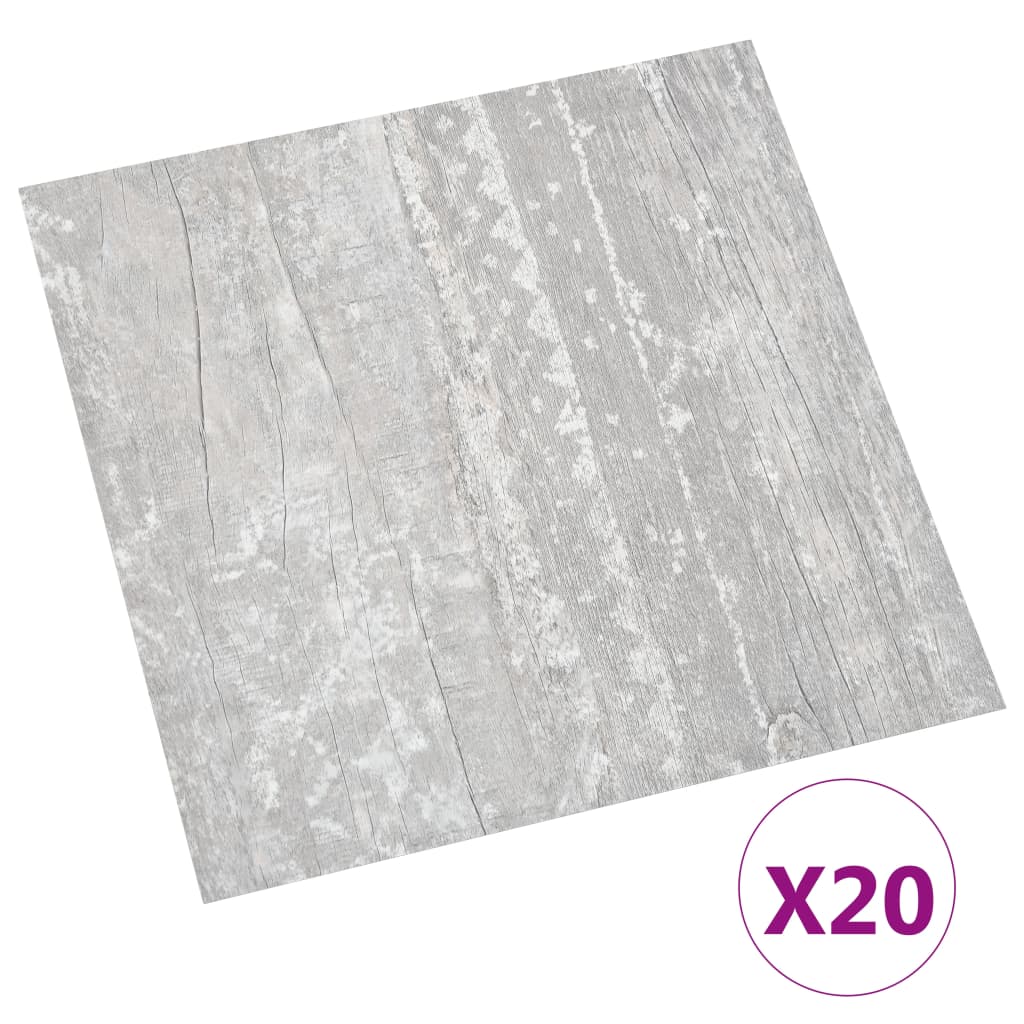 vidaXL Plăci de pardoseală autoadezive, 20 buc., gri, PVC, 1,86 m² vidaXL Plăci de pardoseală autoadezive, 20 buc., gri, PVC, 1,86 m²