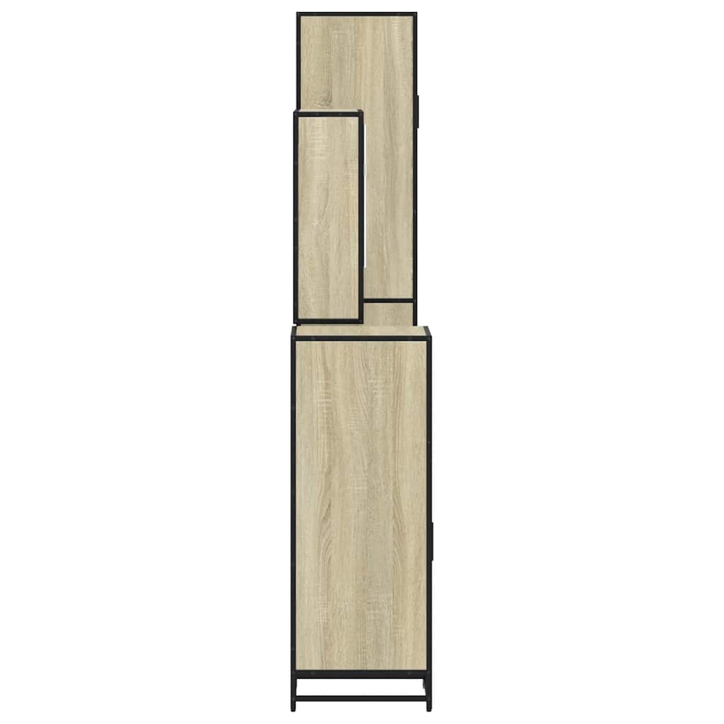 vidaXL Set de mobilier de baie din 4 piese din lemn de stejar Sonoma vidaXL Set de mobilier de baie din 4 piese din lemn de stejar Sonoma