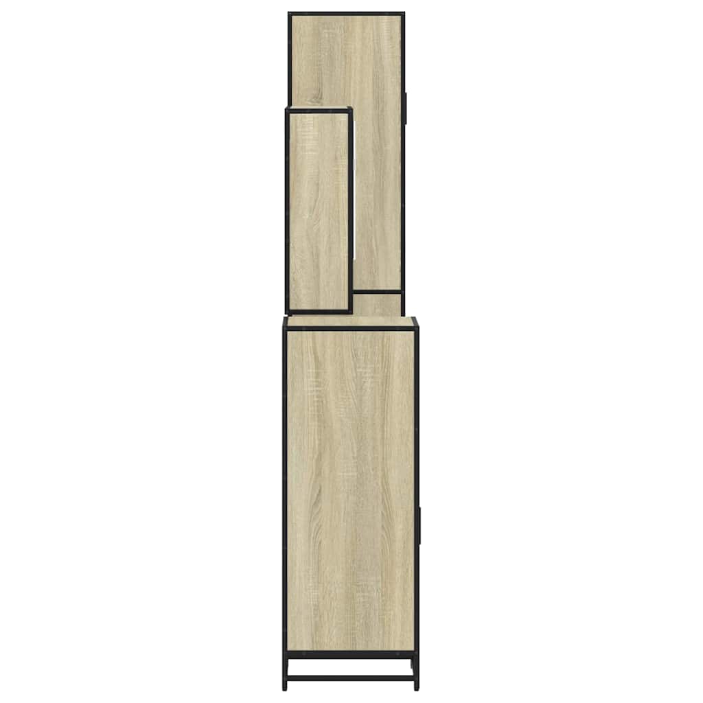 vidaXL Set de mobilier de baie din 4 piese din lemn de stejar Sonoma vidaXL Set de mobilier de baie din 4 piese din lemn de stejar Sonoma