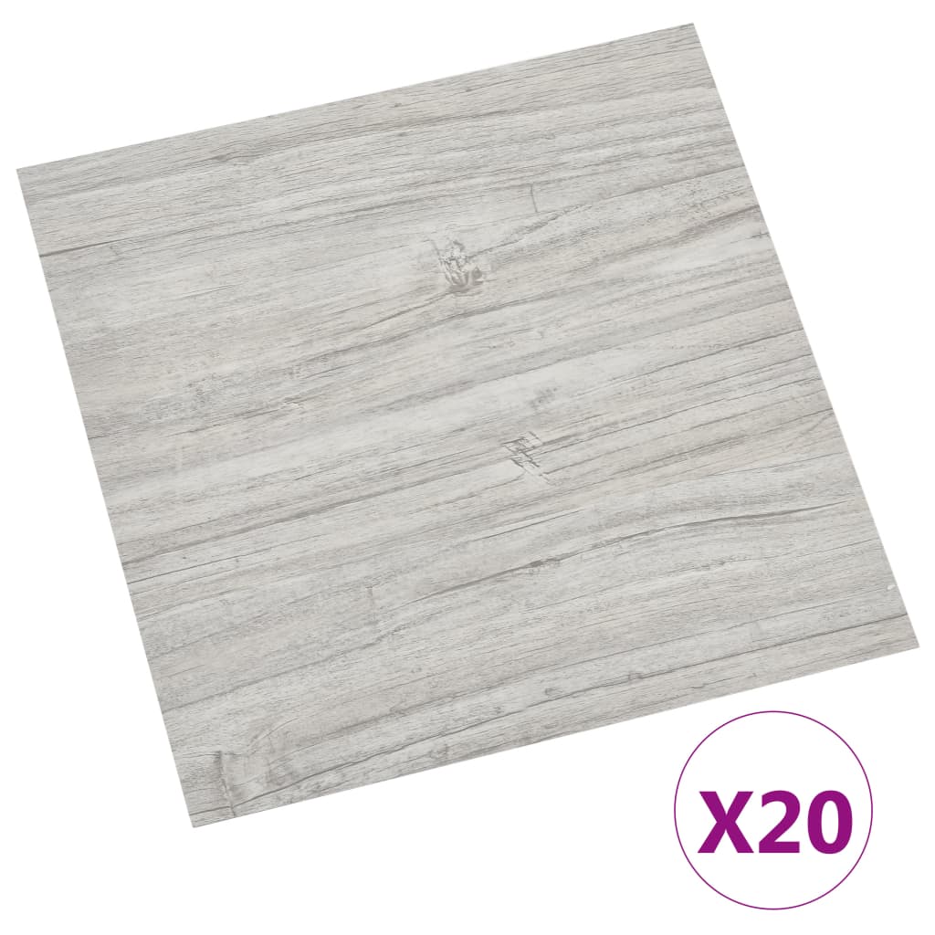 vidaXL Plăci de pardoseală autoadezive 20 buc. gri deschis PVC 1,86 m² vidaXL Plăci de pardoseală autoadezive 20 buc. gri deschis PVC 1,86 m²