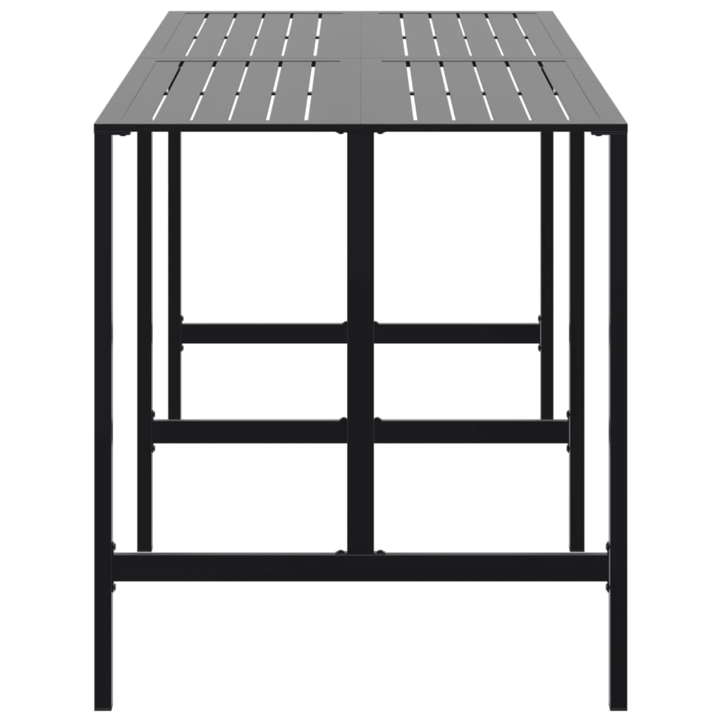 vidaXL Masă de bar, negru, 200x100x110 cm, oțel vopsit electrostatic vidaXL Masă de bar, negru, 200x100x110 cm, oțel vopsit electrostatic