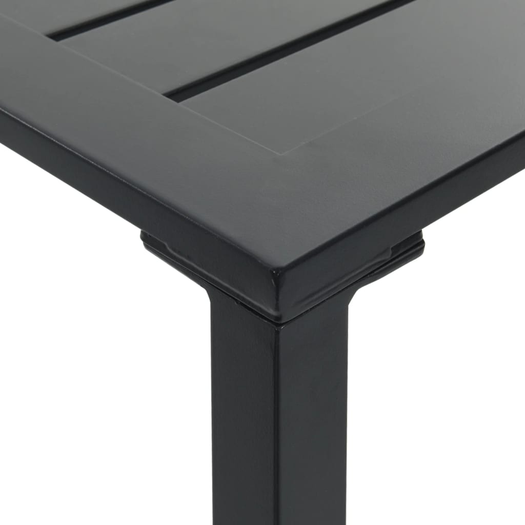 vidaXL Masă de bar, negru, 200x100x110 cm, oțel vopsit electrostatic vidaXL Masă de bar, negru, 200x100x110 cm, oțel vopsit electrostatic