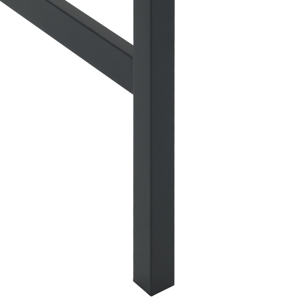 vidaXL Masă de bar, negru, 200x100x110 cm, oțel vopsit electrostatic vidaXL Masă de bar, negru, 200x100x110 cm, oțel vopsit electrostatic