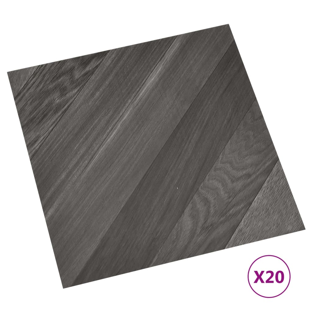 vidaXL Plăci de pardoseală autoadezive, 20 buc. gri dungi PVC 1,86 m² vidaXL Plăci de pardoseală autoadezive, 20 buc. gri dungi PVC 1,86 m²