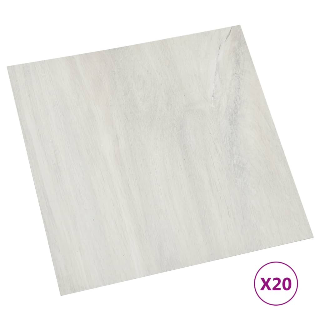vidaXL Plăci de pardoseală autoadezive, 20 buc., crem, PVC, 1,86 m² vidaXL Plăci de pardoseală autoadezive, 20 buc., crem, PVC, 1,86 m²