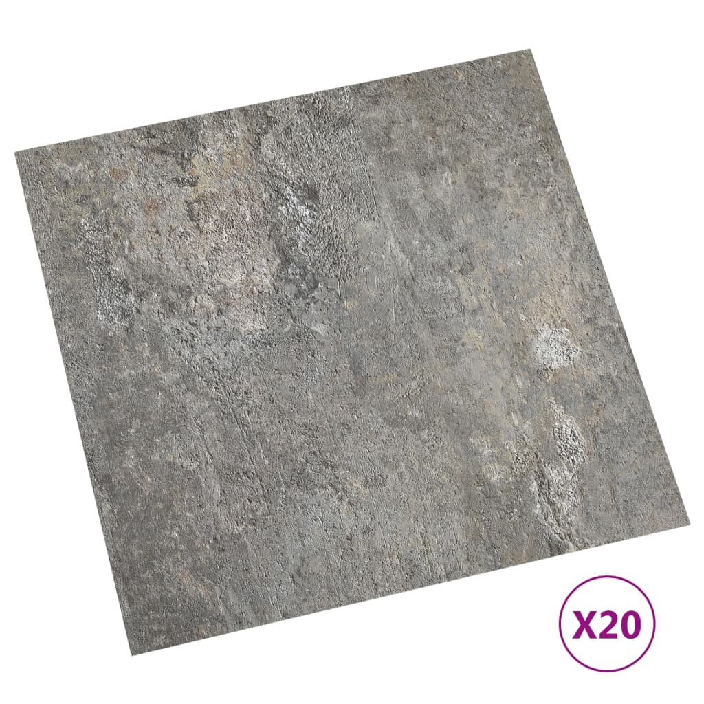 vidaXL Plăci de pardoseală autoadezive, 20 buc., gri, PVC, 1,86 m² vidaXL Plăci de pardoseală autoadezive, 20 buc., gri, PVC, 1,86 m²