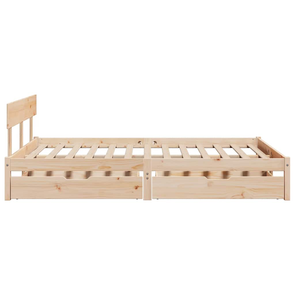 vidaXL Cadru de pat fără saltea, 120x190 cm, lemn masiv pin vidaXL Cadru de pat fără saltea, 120x190 cm, lemn masiv pin