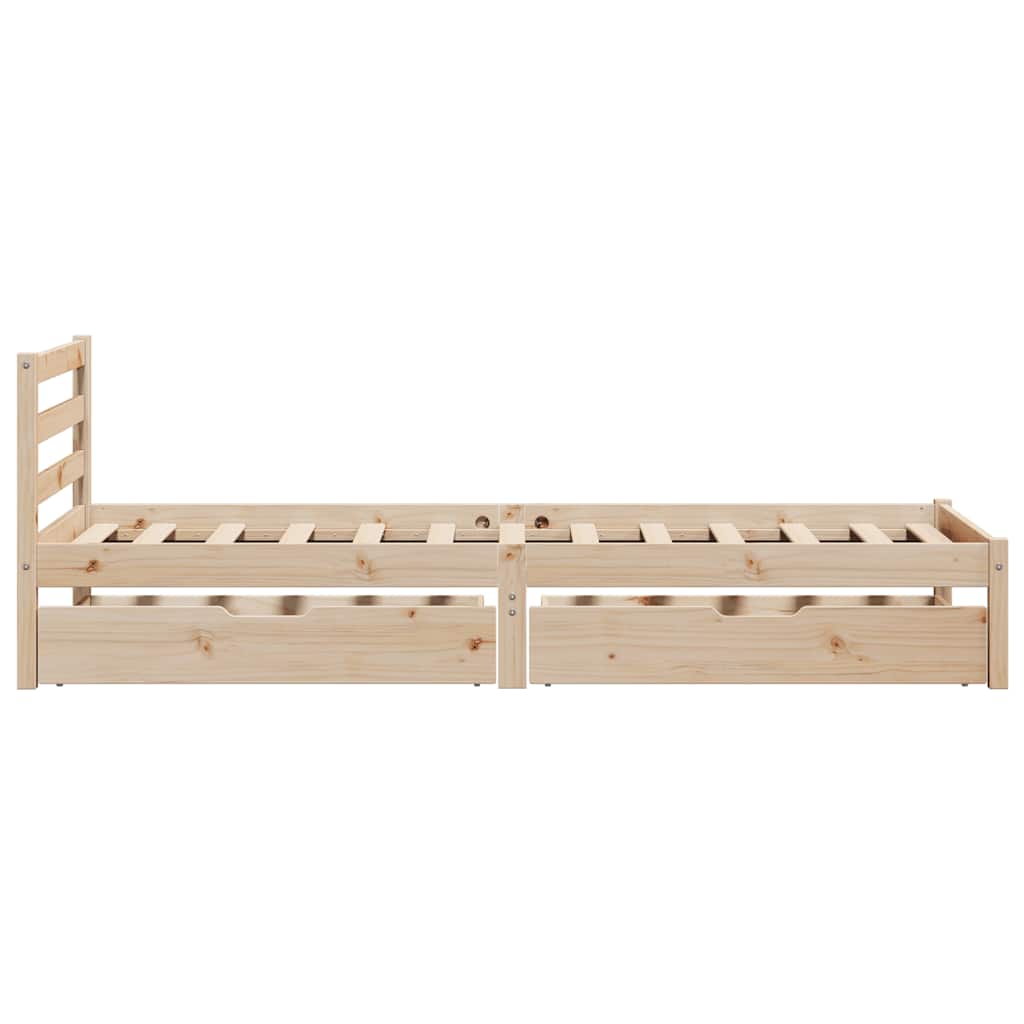 vidaXL Cadru de pat fără saltea, 75x190 cm, lemn masiv de pin
